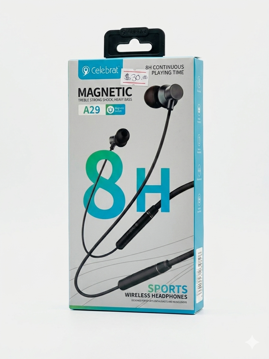 CELEBRAT MAGNETIC SPORTS WIRELESS HEADPHONES