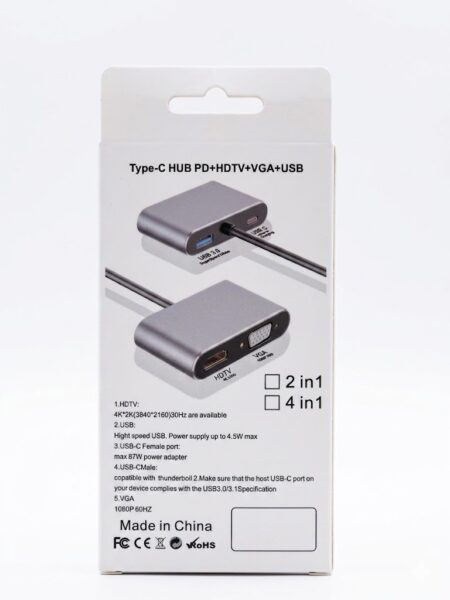 Type-C HUB PD+HDTV+VGA+USB