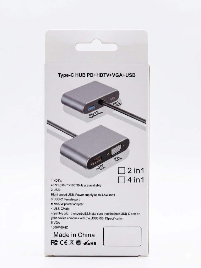 Type-C HUB PD+HDTV+VGA+USB